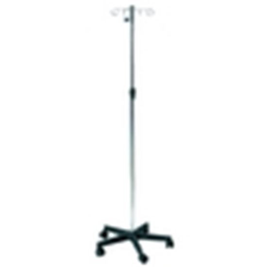 Picture of Chrome plated IV stand, Plastic base, 4 plastic hooks