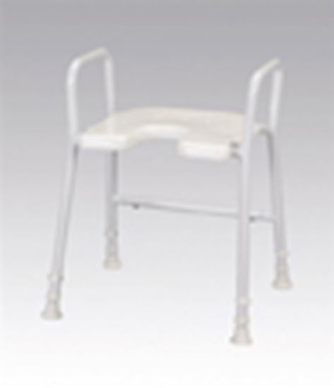 Picture of Height Adj Aluminium Shower Stool with Arms