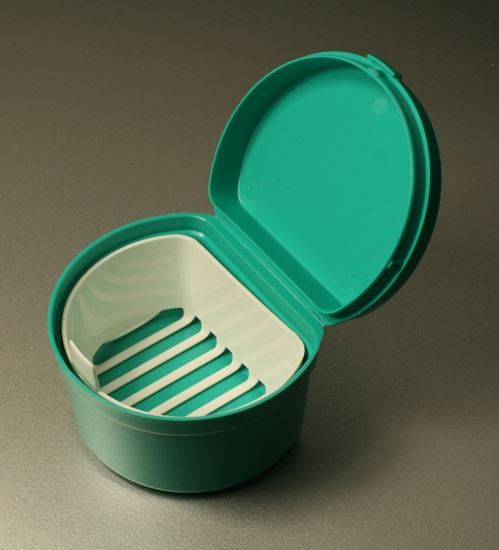 Picture of Reusable Denture Cup with Hinged Lid