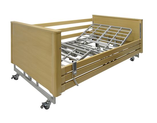 Picture of AGENA Bariatric Profiling Bed 1200mm Wide  - Light Oak Finish