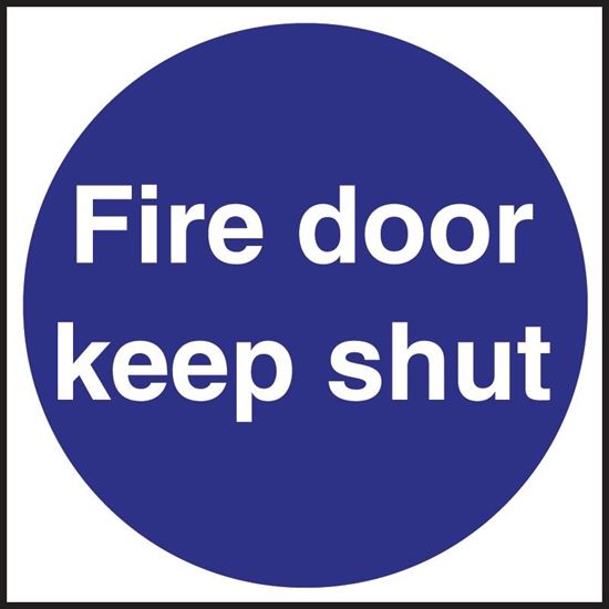 Picture of Fire Door Sign, Self adhesive 100 x 100mm