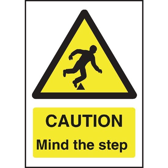 Picture of Caution Mind The Step Sign 200 x 150mm