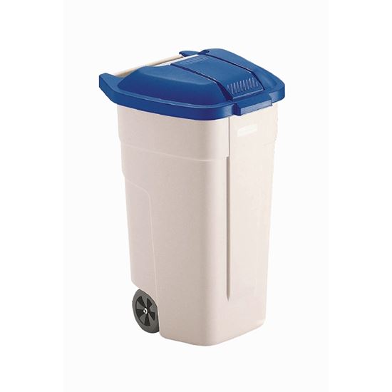 Picture of Rubbermaid Mobile Container 100Ltr Blue Lid