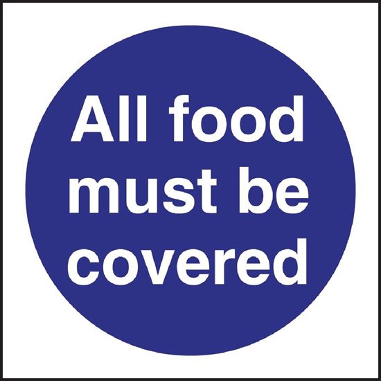 Picture of All Food Must Be Covered Sign