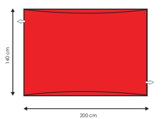Picture of Andway Ex.Large Slide Sheet - Red - 200 x 140cm