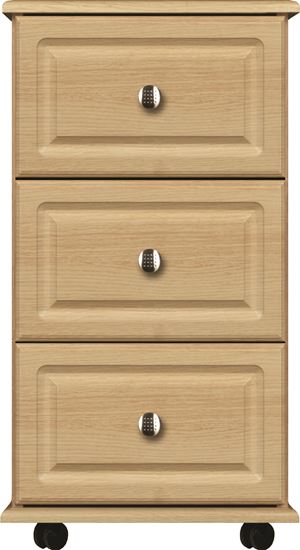 Picture of ANTLIA 3 Drawer Bedside with Lock & Rounded Top