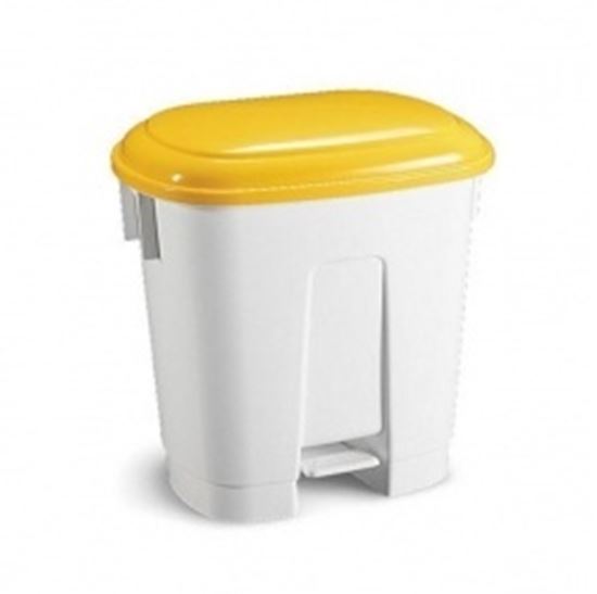 Picture of Pedal Bin 30L - Yellow Lid