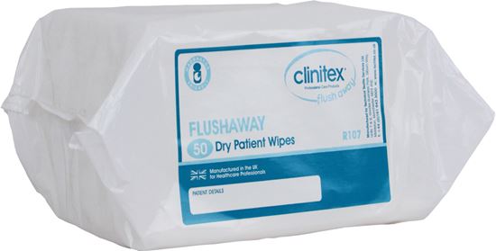 Picture of Caredry Flushable Dry Patient Wipes (30 Packs of 50 Wipes)