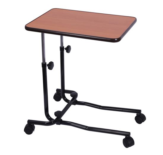 Picture of Ht Adjustable Overbed Table with 4 Castors