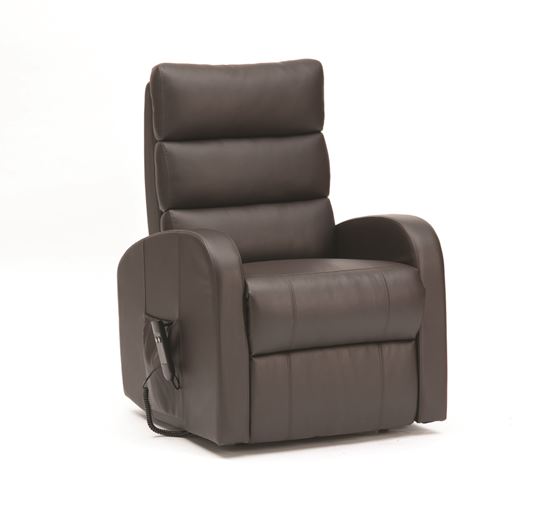 Picture of Dual Motor PU Riser Recliner - Black - 3 tier back