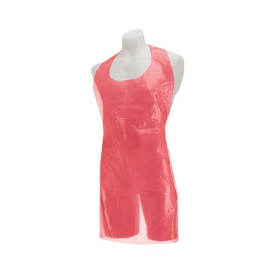 Picture of Polythene Aprons - Red (100)