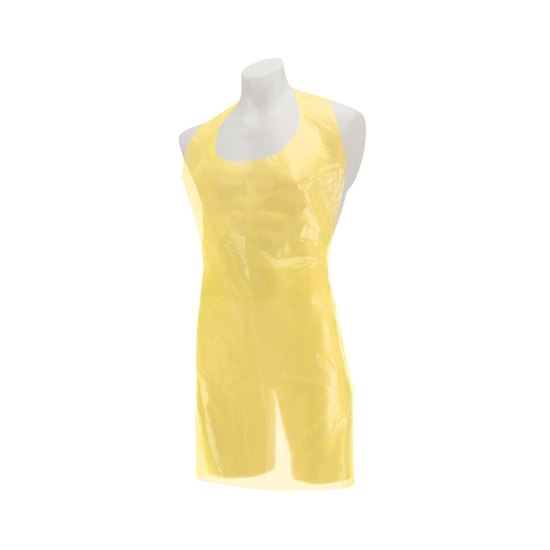 Picture of Polythene Aprons - Yellow (100)