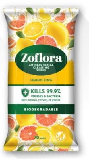 Picture of Zoflora Disinfectant Wipes  - Lemon Zing (1x6)