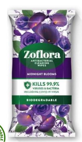 Picture of Zoflora Disinfectant Wipes  - Midnight Blooms (1x6)