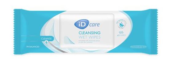 Picture of iD Care cleansing Wet wipes 31x20cm (8x63)
