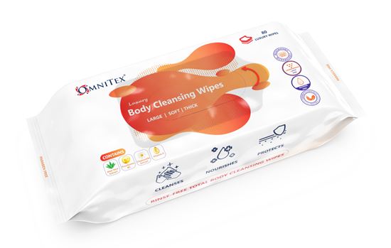 Picture of Omnitex Body Cleansing Wipes Large, Thick (80)