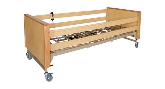 Picture of ARIES Profiling Bed with siderails  - Oak Finish