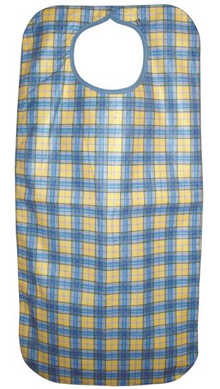 Picture of Adult apron 45x90cm snap closure - Yellow check