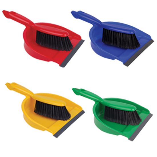 Picture of Dustpan and Brush Set - Red
