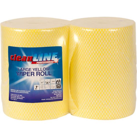 Picture of Non - Woven Centrefeed Roll - Yellow (PK 2)