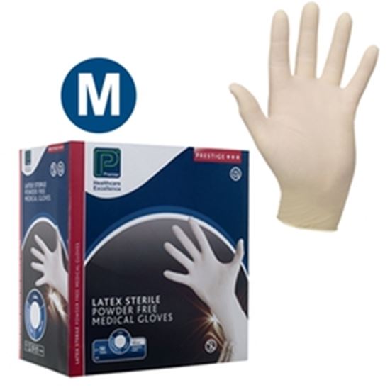 Picture of Sterile Latex Powder Free Gloves - Medium (pair)