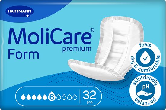 Picture of MoliCare Extra Shaped Pads 6D 4x32 Case